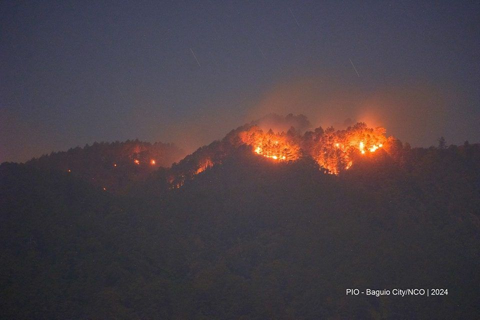 Forest fire hit Tuba in Benguet