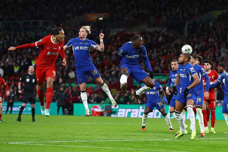 Van Dijk's extra-time header seals League Cup victory for Liverpool against Chelsea