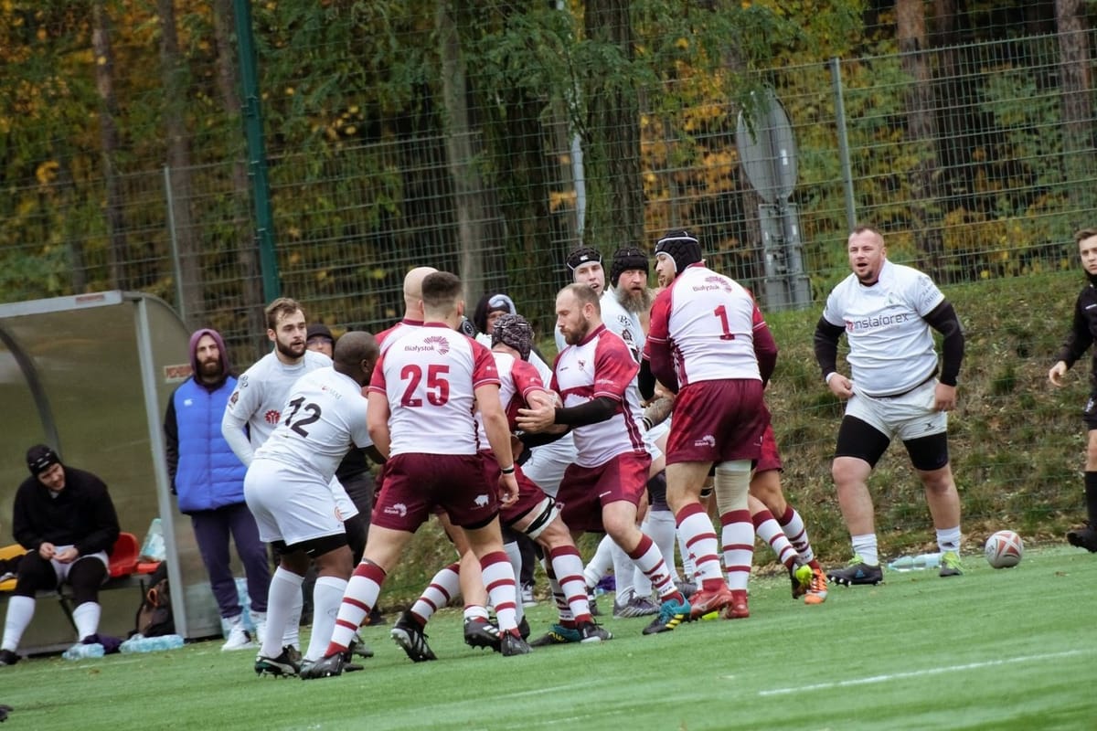 Rugby Wrocław - Rugby Białystok 16:36. Lider I ligi nie zatrzymuje się