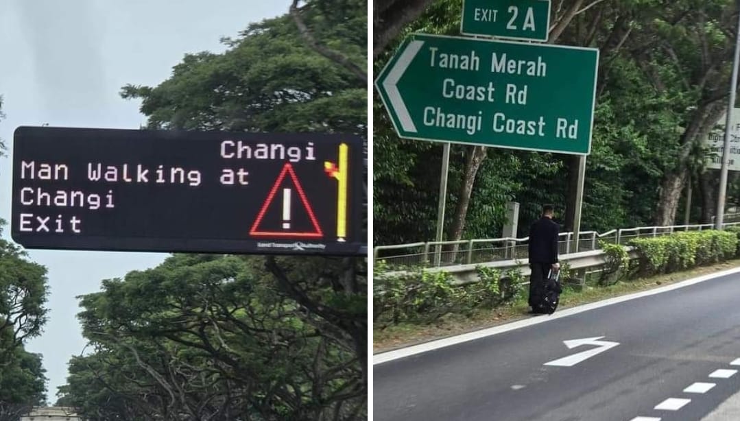 "Shadowless man" dragging luggage along highway ignites heated discussion online - Singapore News