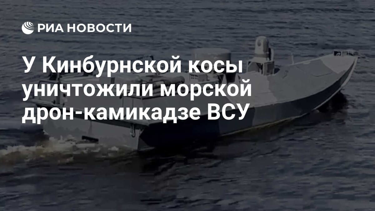 У Кинбурнской косы уничтожили морской дрон-камикадзе ВСУ