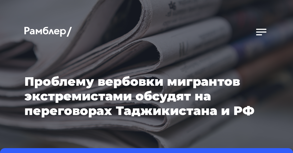 Проблему вербовки мигрантов экстремистами обсудят на переговорах Таджикистана и РФ