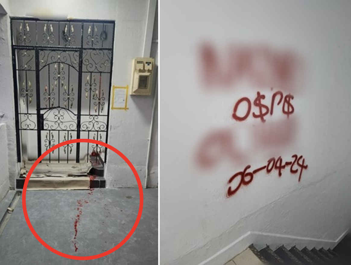 Male, 16, arrested for suspected loanshark harassment case, allegedly defaced property with red paint and graffiti