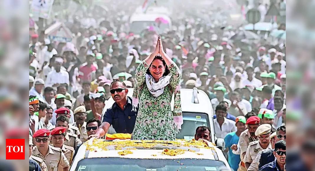 Priyanka Gandhi Vadra Accuses BJP and AIUDF of Secret Pact to Divide Congress Votes | Guwahati News - Times of India