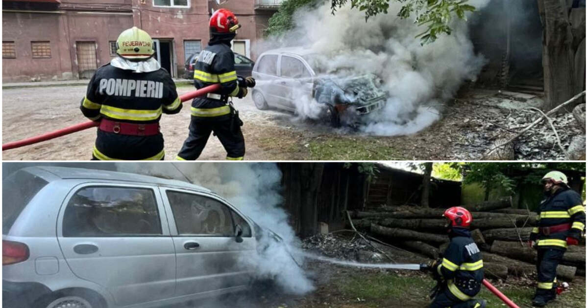 O mașină a luat foc, la Ineu - ARADON