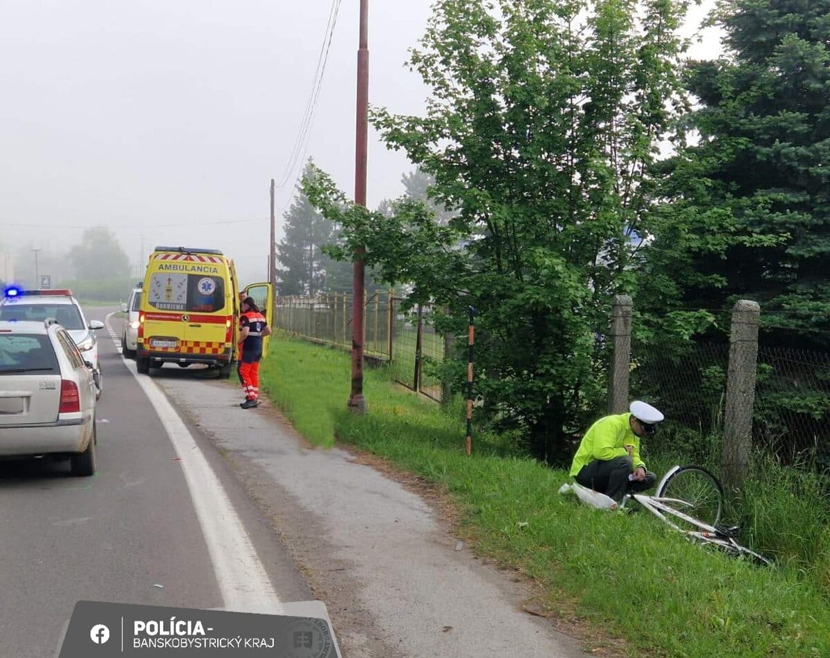 Tragédia v Žarnovici, šofér dostal mikrospánok a zrazil chodcu s bicyklom