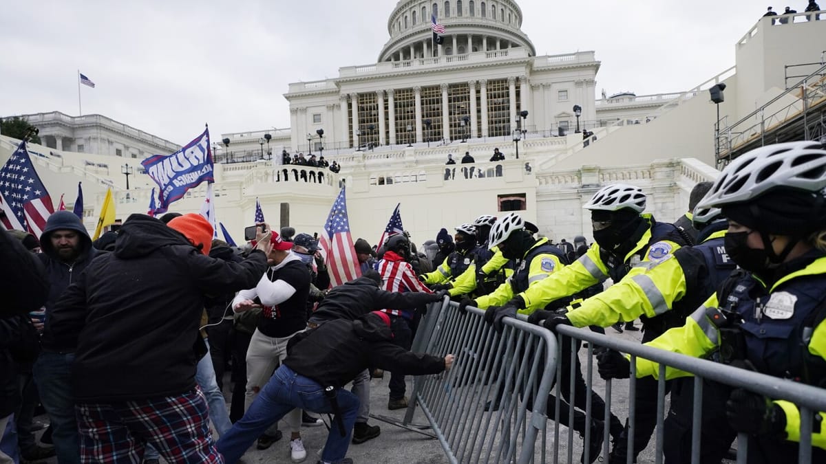 One man was a Capitol police officer. The other rioted on Jan. 6. They're both running for Congress