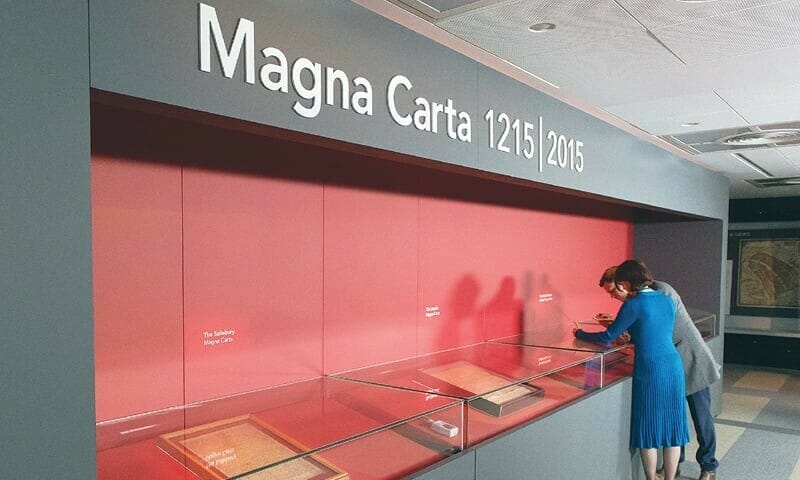 Two octogenarians charged over Magna Carta stunt