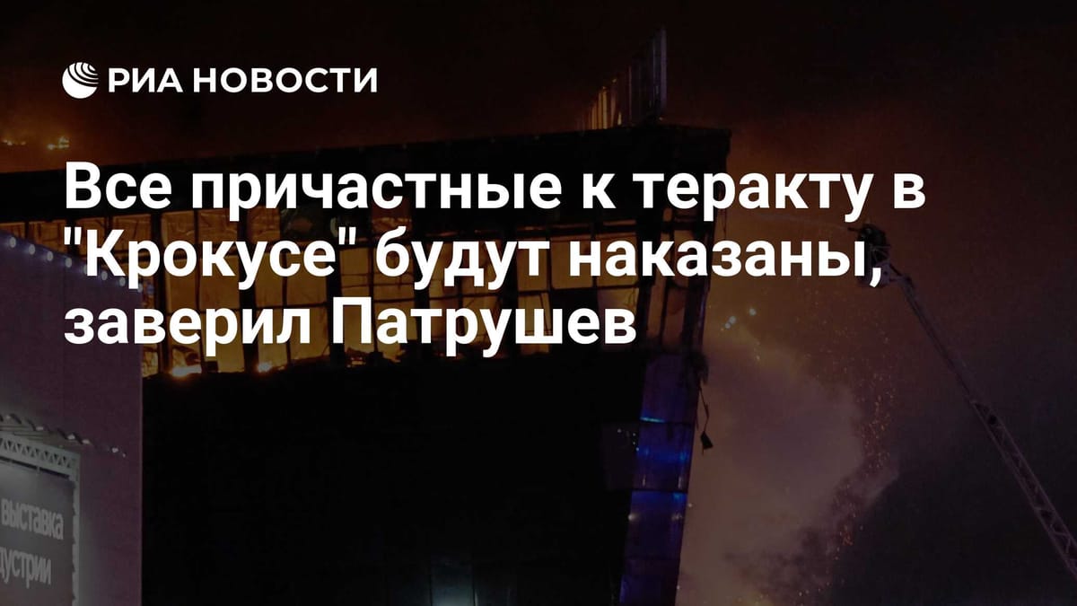 Все причастные к теракту в "Крокусе" будут наказаны, заверил Патрушев