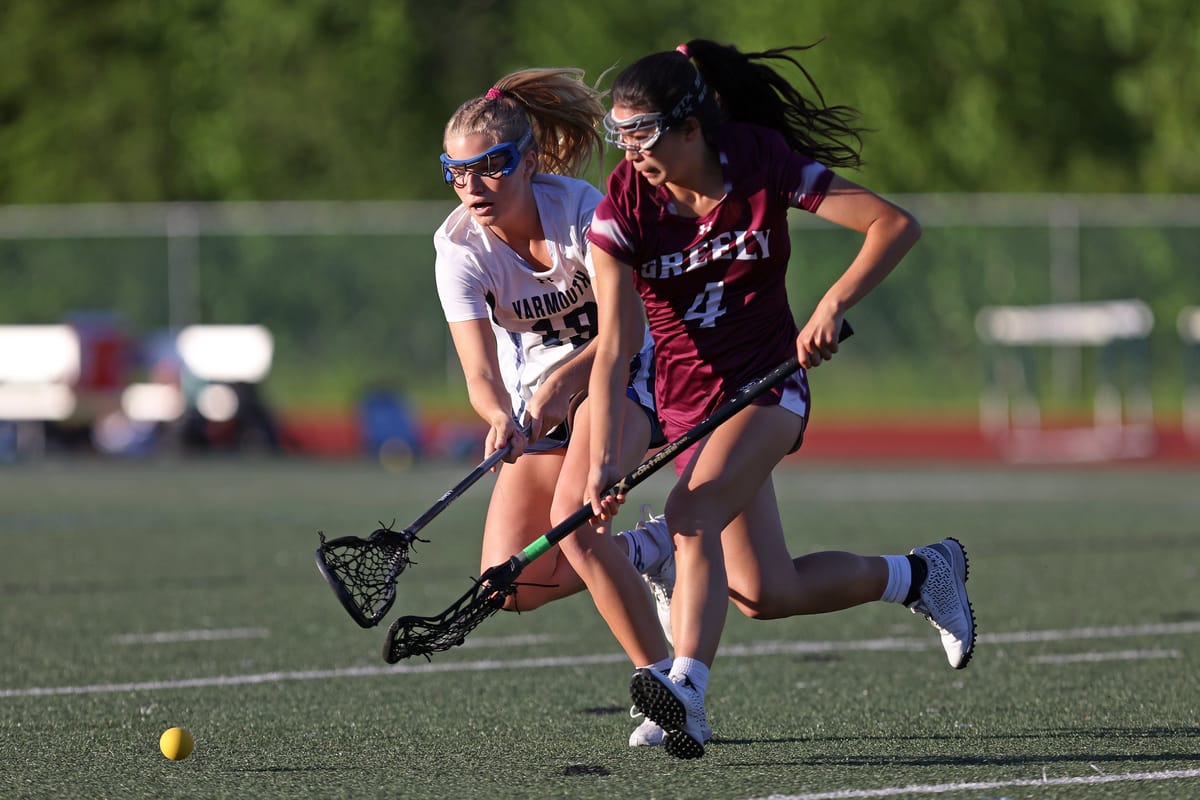 Girls lacrosse: Yarmouth wins eighth straight by frustrating Greely, 9-3