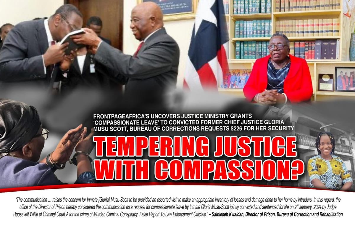 Liberia: FrontPage Africa's Uncovers Justice Ministry Grants 'Compassionate Leave' to Convicted Former Chief Justice Gloria Musu Scott - FrontPageAfrica