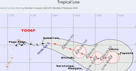 Tropical cyclone alert for Southern Cook Islands