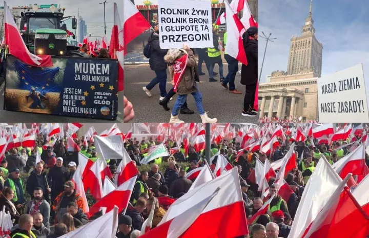 Generalny protest rolników w Warszawie (6.03.2024): RELACJA NA ŻYWO