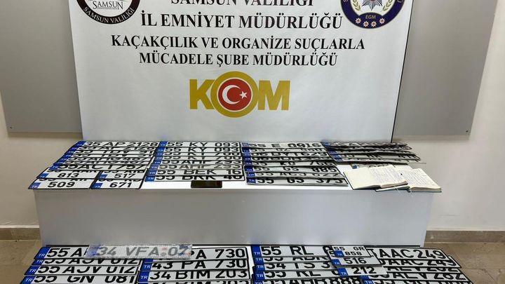 Samsun'da 'sahte plaka' operasyonu: 5 gözaltı