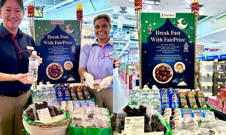 FairPrice distributes 60k+ sets of drinks and snacks to Muslim shoppers during Ramadan