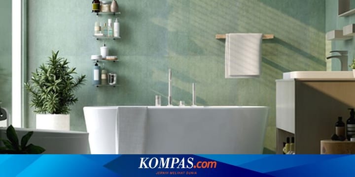 6 Ide Kamar Mandi Berwarna Hijau, Bikin Suasana Lebih Santai