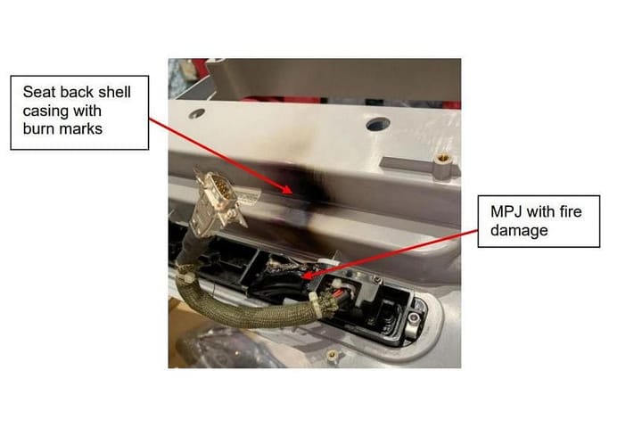 Damaged wires, liquid likely contributed to in-flight entertainment panel smoke, fire on SIA flight