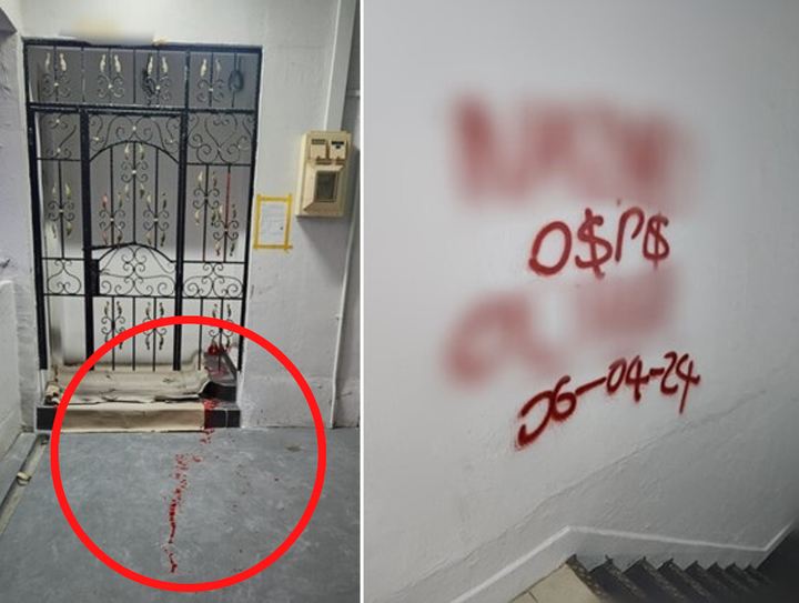 Male, 16, arrested for suspected loanshark harassment case, allegedly defaced property with red paint and graffiti