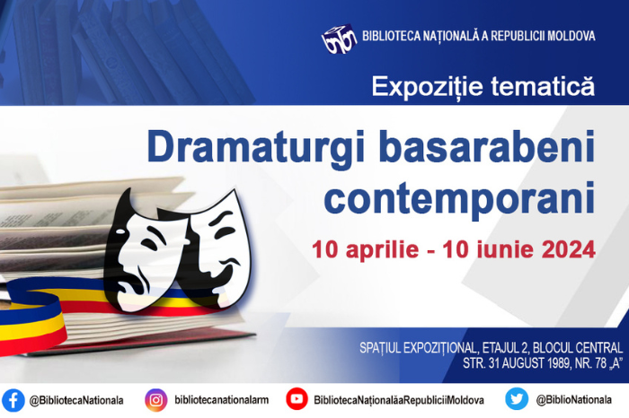 O expoziție dedicată dramaturgilor basarabeni contemporani a fost deschisă la Biblioteca Națională