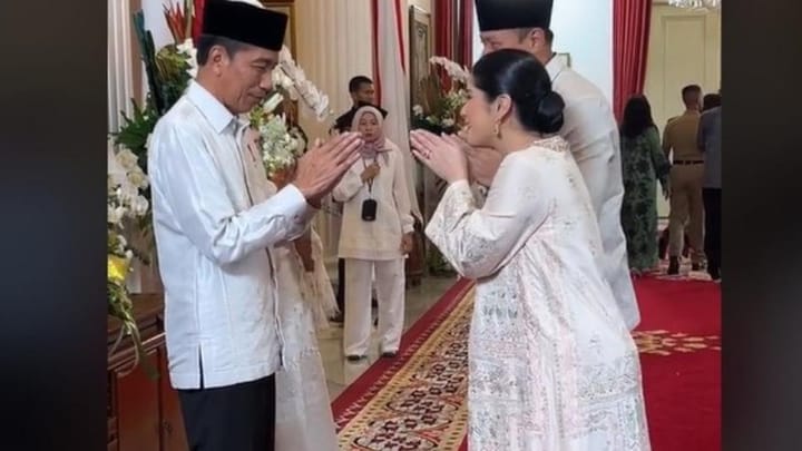 Dampingi AHY ke Open House Jokowi di Istana Negara, Rambut Annisa Pohan Jadi Perhatian Warganet