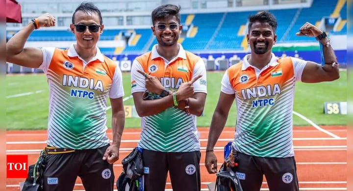 India men's team shocks Olympic champions Korea to clinch historic gold at Archery World Cup | More sports News - Times of India