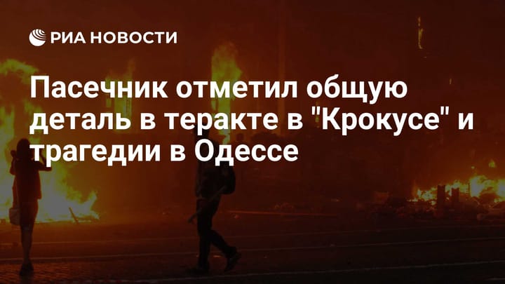 Пасечник отметил общую деталь в теракте в "Крокусе" и трагедии в Одессе