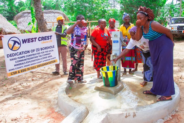 WESTCREST Liberia Ltd. Donates 3 Borehole Hand Pumps to Communities in Need - FrontPageAfrica