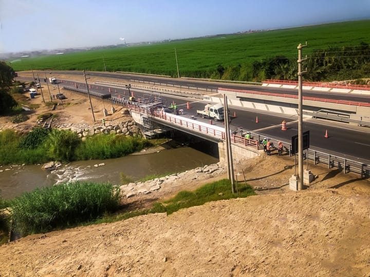 Realizan mantenimientos en 7 puentes ubicados en el tramo Pativilca - Santa - Salaverry