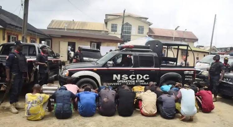 NSCDC arrests 11 suspects for vandalizing NNPC pipeline in Benue  --  National Accord Newspaper