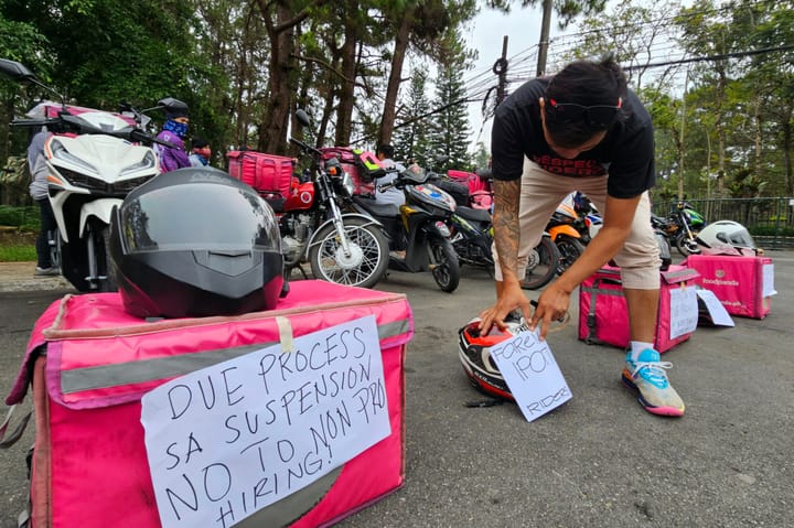 Baguio Foodpanda riders fight for better working conditions