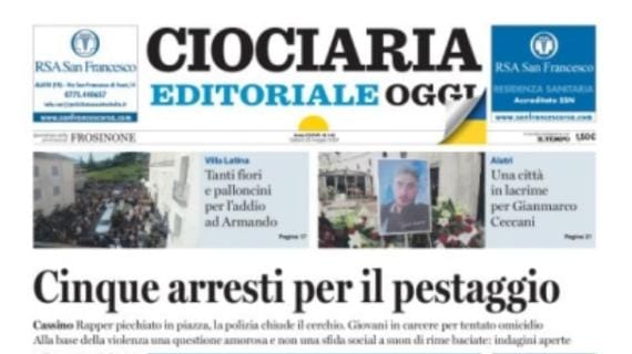 Ciociaria Oggi in prima pagina: "Il Frosinone è carico e pronto a dare tutto" - TUTTO mercato WEB