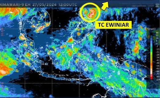 Siklon Tropis Ewiniar di Dekat Indonesia, Apa Dampaknya untuk Cuaca? : Okezone Nasional