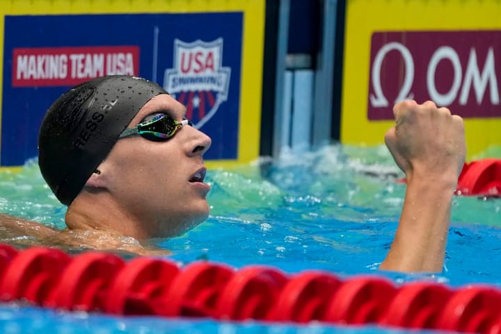 Caeleb Dressel earns an individual race in Paris, winning 50 free at US Olympic swim trials